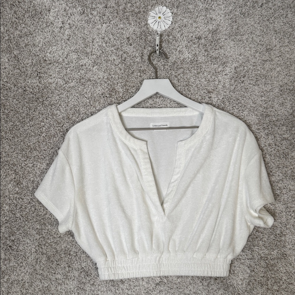Lovers + Friends Terri cloth crop top XS